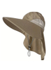 UV-bescherming, opvouwbare waterdichte emmerhoeden met brede rand en nekflap