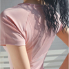 Zomersport sneldrogende, ademende yoga-T-shirts voor dames met korte mouwen 