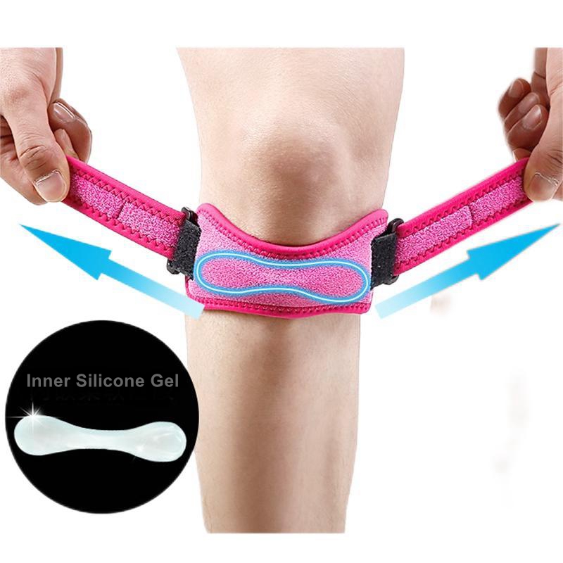 Ginocchiere per dolore al ginocchio, cinghia di supporto per ginocchio rotuleo, fascia stabilizzatrice tendine rotuleo regolabile per ginocchio di saltatori, tendinite, basket, corsa, escursionismo,