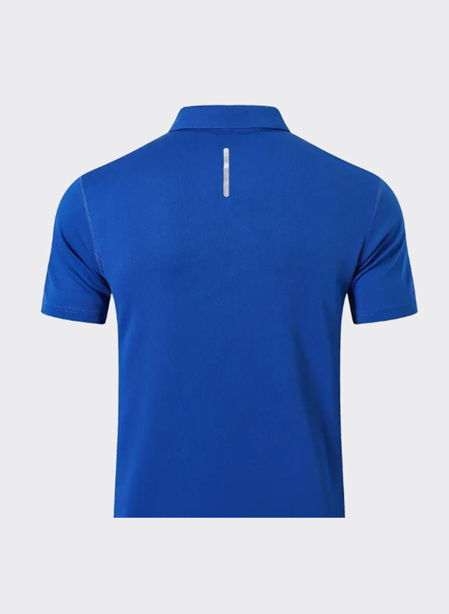 Polo casual con risvolto elasticizzato medio e bottoni