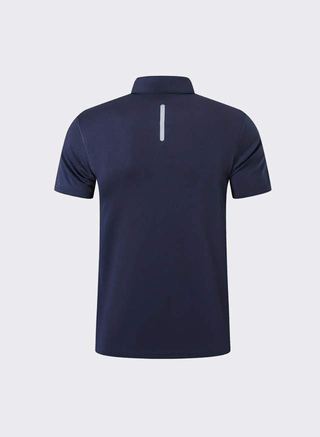 Polo casual con risvolto elasticizzato medio e bottoni
