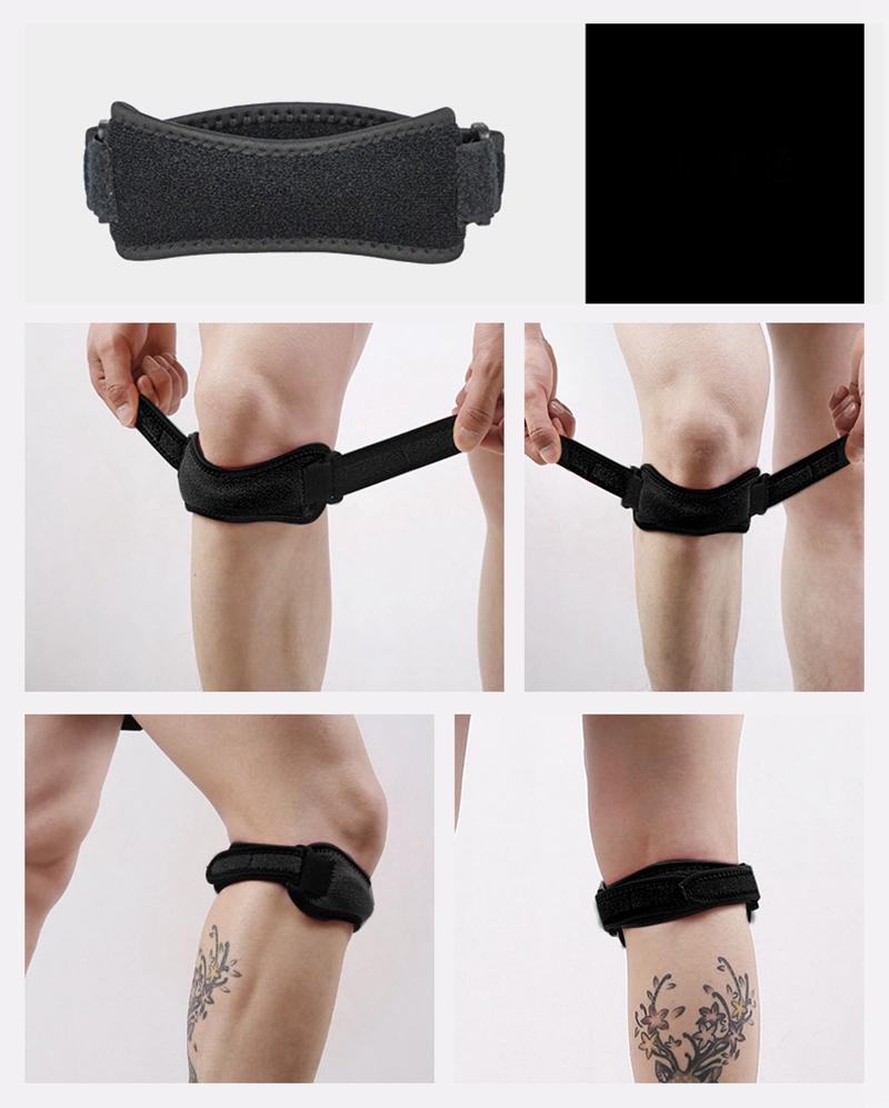 Ginocchiere per dolore al ginocchio, cinghia di supporto per ginocchio rotuleo, fascia stabilizzatrice tendine rotuleo regolabile per ginocchio di saltatori, tendinite, basket, corsa, escursionismo,