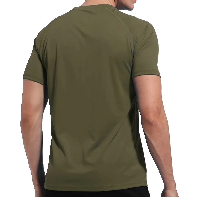 メンズ ソリッドカラー 速乾 Tシャツ ストレッチ ルーズ Tシャツ